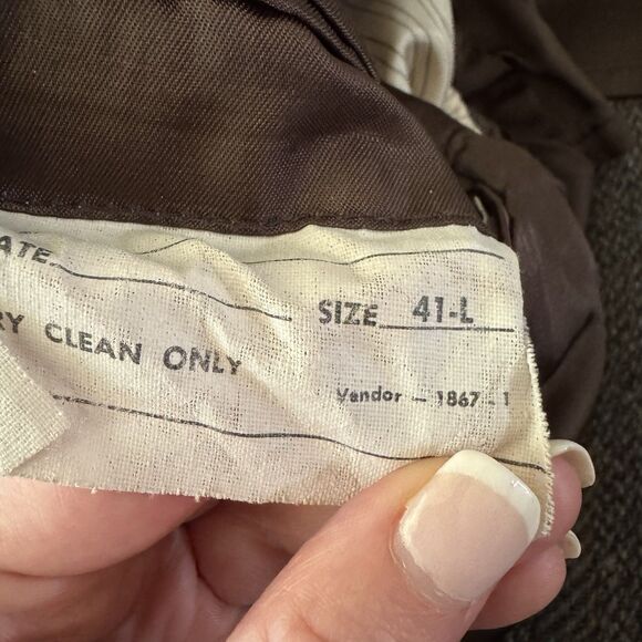 Vintage Wool Tweed Herringbone Blazer Men’s 41L Brown Blue Jacket USA Sport Coat - Picture 10 of 12